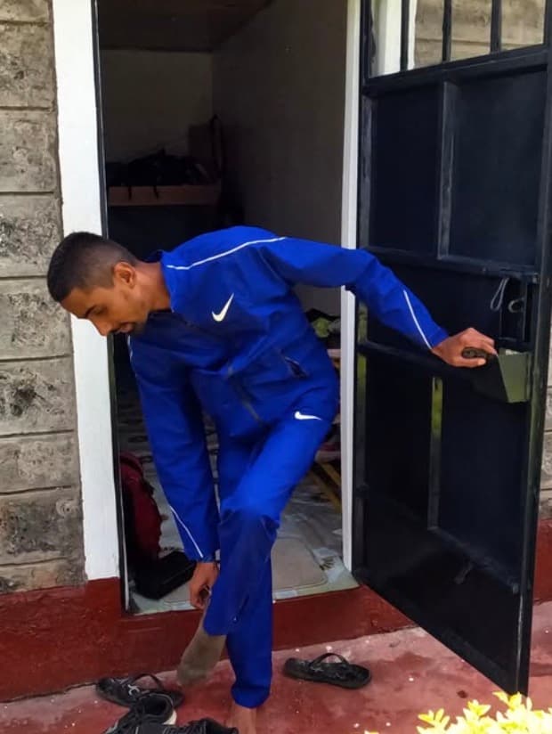 Heading out for a session, Kenya training base