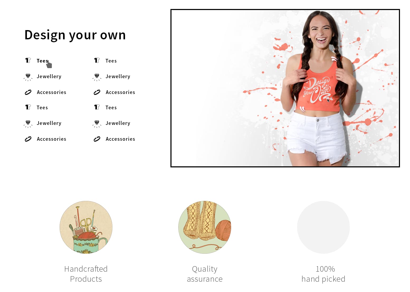 The Icustommadeit browse and discovery experience across the storefront