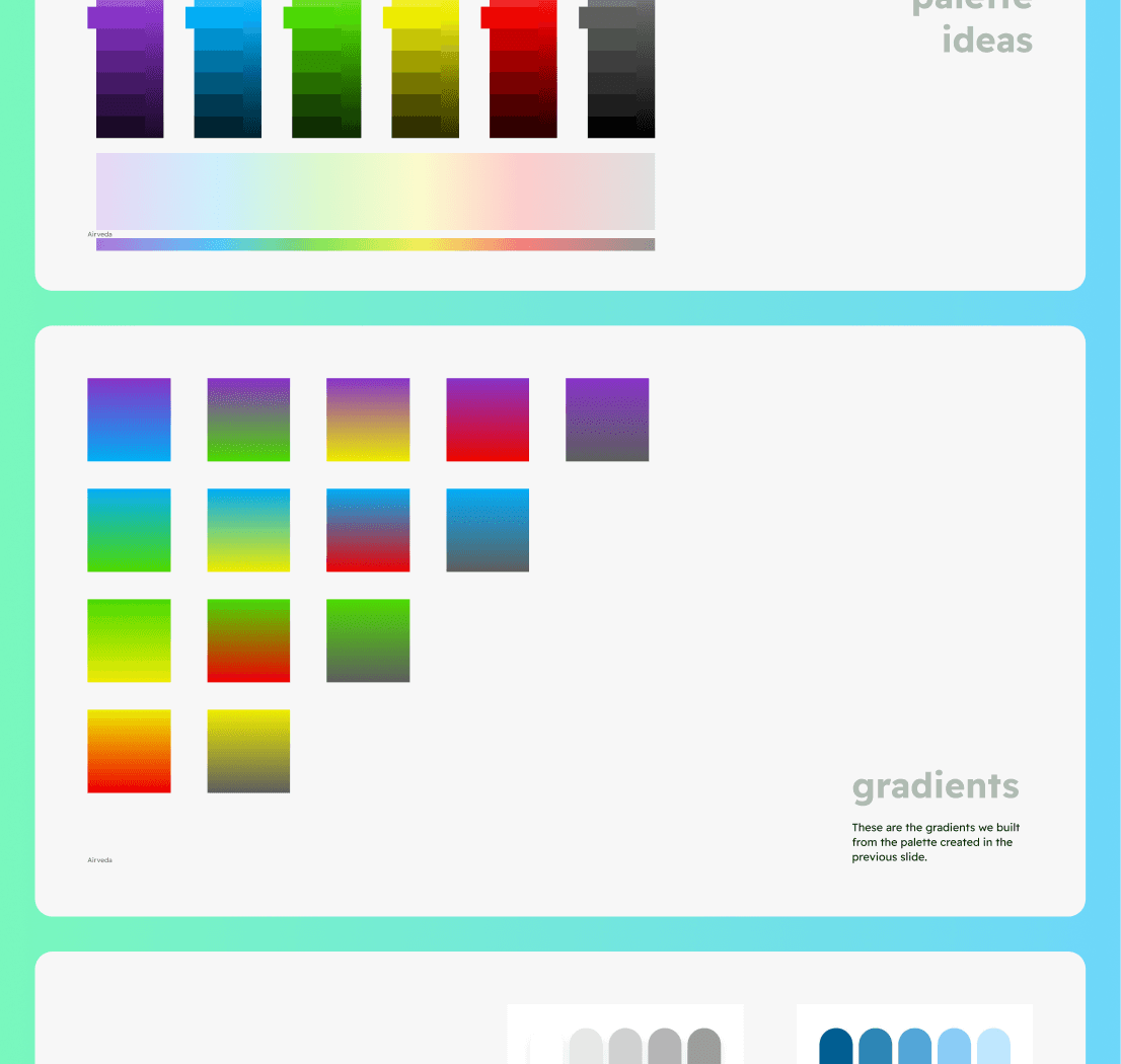 The Airveda colour and gradient system, built for accessible data display