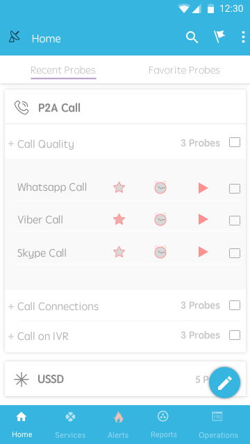 Wireframes for the field operator app